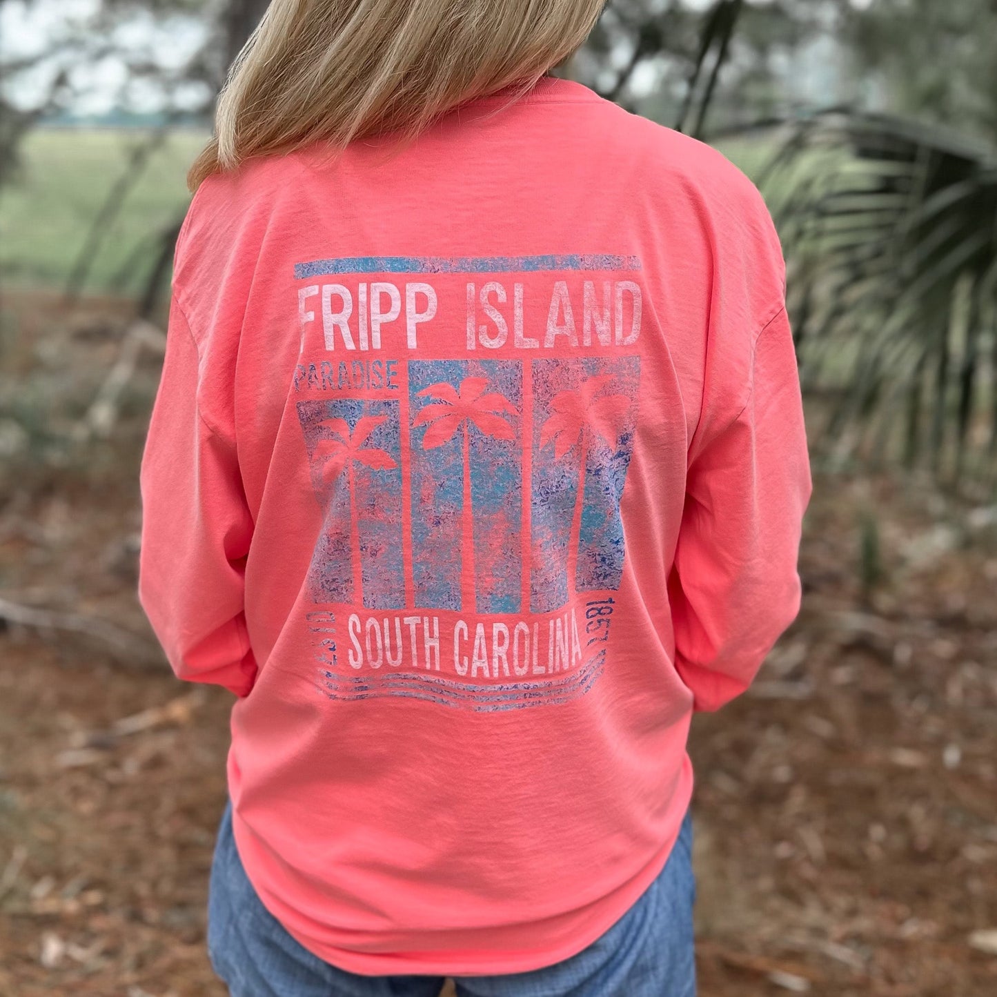 Fripp Island Stacked Palms Long Sleeve T-Shirt – ShopFripp