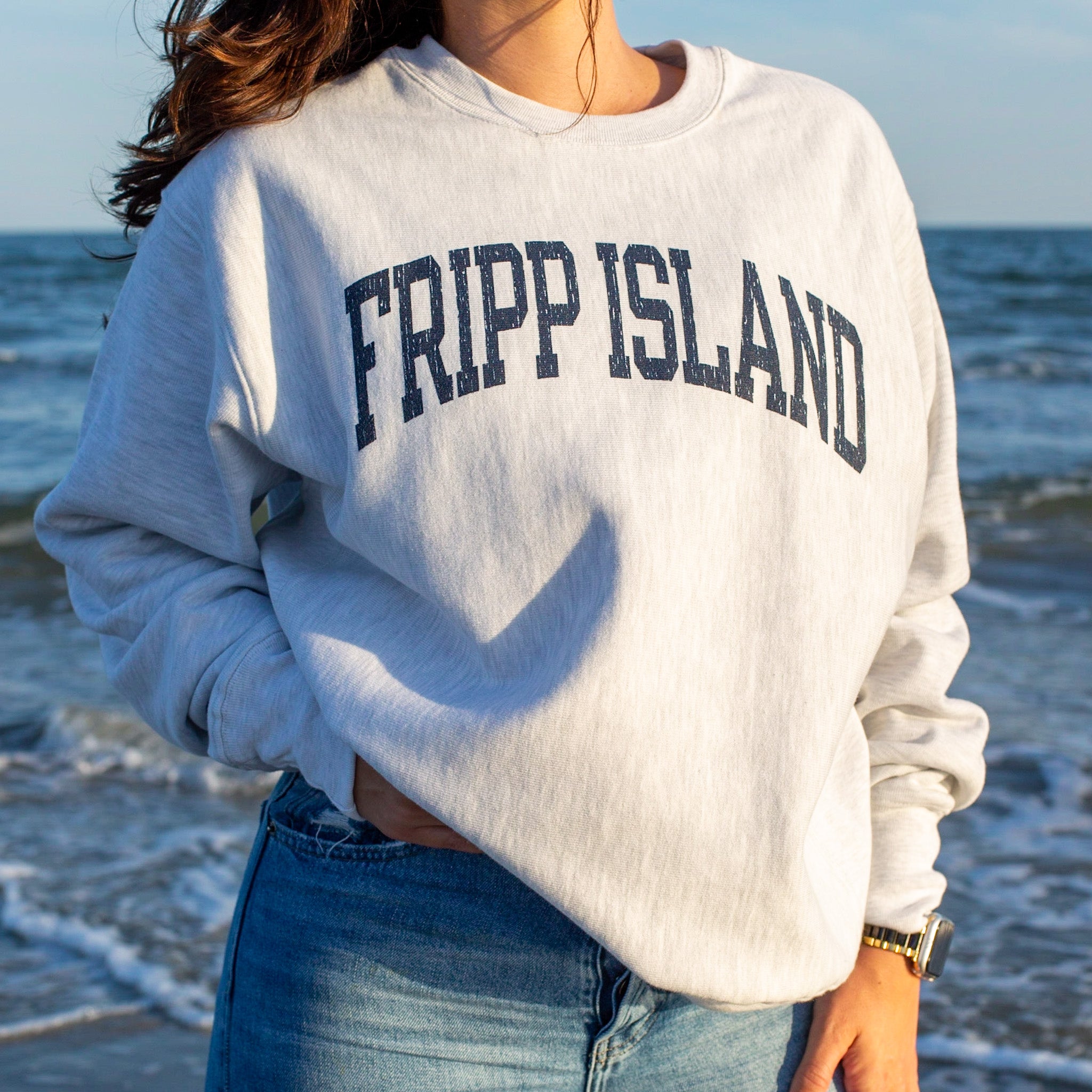 Fripp Island Reverse Weave Champion Crew Sweatshirt – ShopFripp